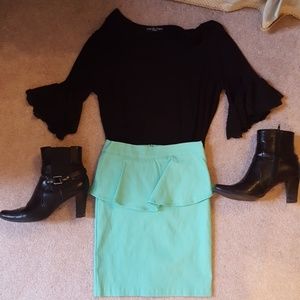Brilliant Mint Green Pencil Skirt 🍃